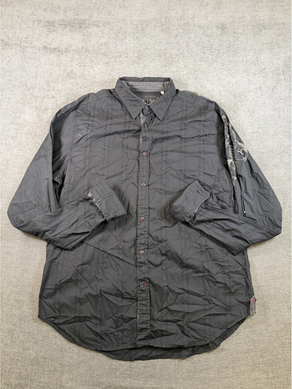 Guess Premium Men's Black Button-Up Shirt XXL